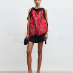 Printed mulberry silk one-piece cut elegant top