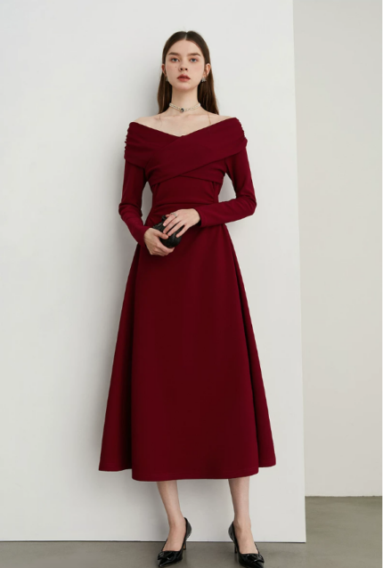 red dress, French style