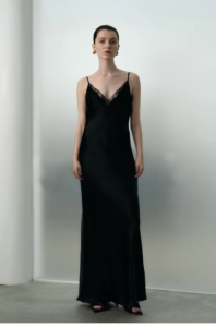 Lace patchwork acetate camisole dress