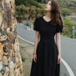 waist cinched sleeveless vest, suspender dress
