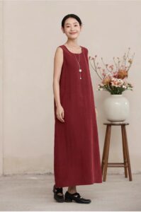 18mm fragrant cloud gauze dress versatile Zen style long dress for women