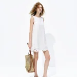 2026 Summer New French Normandy Linen Handmade Hollow Lace Dress