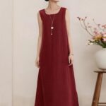 18mm fragrant cloud gauze dress versatile Zen style long dress for women