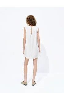 2026 Summer New French Normandy Linen Handmade Hollow Lace Dress