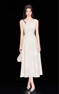 Acetic acid early spring beautiful suspender dress