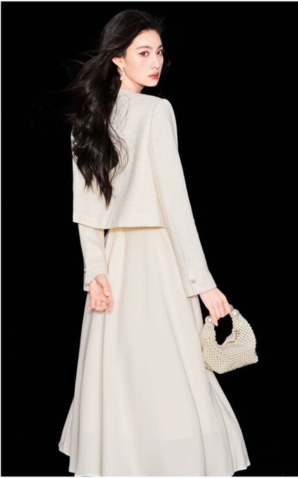 Acetic acid early spring beautiful suspender dress
