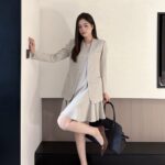 New light luxury fashion set, thin and high-end temperament dress