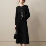 Hot Diamond Knitted Cardigan Half Skirt Set